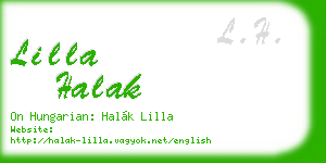 lilla halak business card